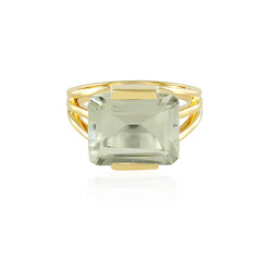 Grüner Amethyst-Silberring