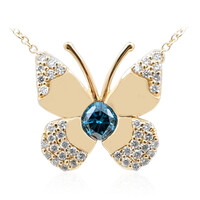 Blauer SI2 Brillant-Goldcollier (de Melo)