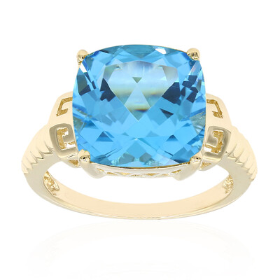 Schweizblauer Topas-Goldring