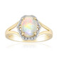 Brasilianischer Weißer Opal-Goldring
