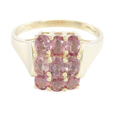 Nicht erhitzter Padparadscha-Saphir-Goldring (AMAYANI)