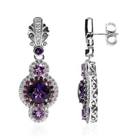 Sambia-Amethyst-Silberohrringe (Dallas Prince Designs)