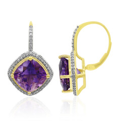 Uruguay-Amethyst-Goldohrringe