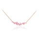 Pinkfarbener Saphir-Silbercollier