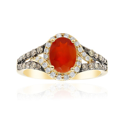 Mexikanischer Feueropal-Goldring (CIRARI)