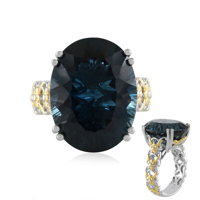 Londonblauer Topas-Silberring (Gems en Vogue)