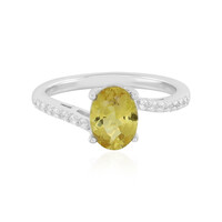 Goldener Apatit-Silberring