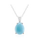 Larimar-Silberhalskette