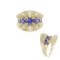 AAA-Tansanit-Goldring (Ornaments by de Melo)