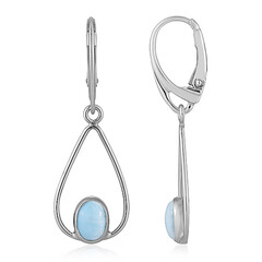 Larimar-Silberohrringe