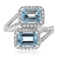 AAA-Brasilianischer Aquamarin-Goldring (CIRARI)