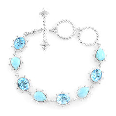 Edelstein-Silberarmband (Dallas Prince Designs)