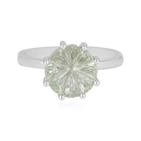 Grüner Amethyst-Silberring
