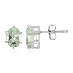 Grüner Amethyst-Silberohrringe