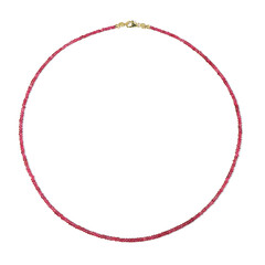 Roter Burmesischer Spinell-Goldhalskette