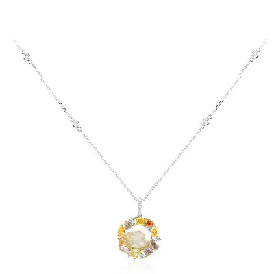 SI2 Fancy-Diamant-Goldhalskette (CIRARI)