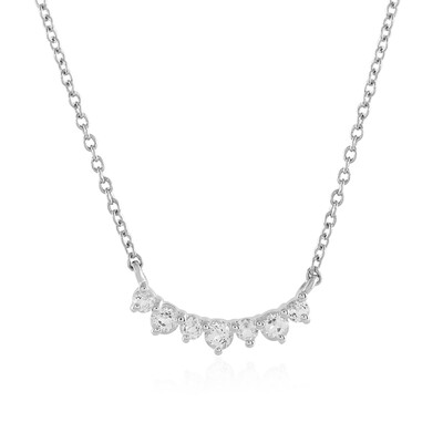 Weißer Topas-Silbercollier