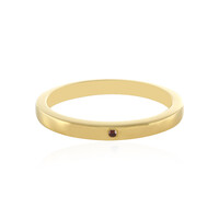 Roter I3 Diamant-Silberring