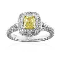 Gelber SI2 Brillant-Platinring (CIRARI)