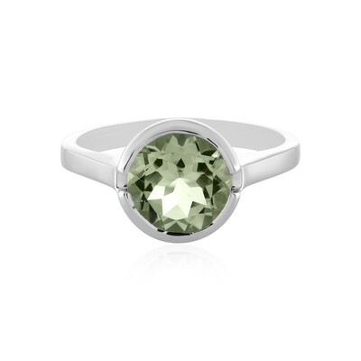 Grüner Amethyst-Silberring