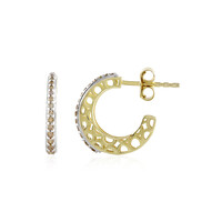 I3 Champagner-Diamant-Goldohrringe (Ornaments by de Melo)