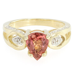 Pinkfarbener Kupfer-Turmalin-Goldring