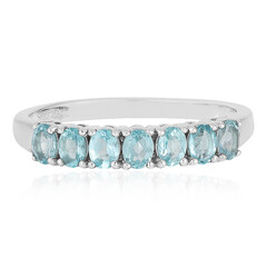 Blauer Apatit-Silberring