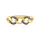 Blauer SI1 Diamant-Silberring