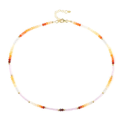 Mexikanischer Feueropal-Silberhalskette