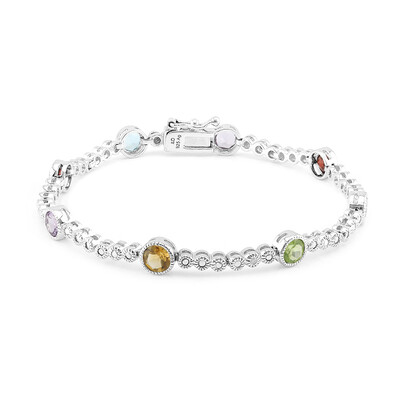 Edelstein-Silberarmband