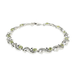 Peridot-Silberarmband