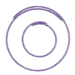 Sambia-Amethyst-Stahlset (Riya)