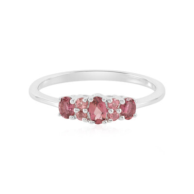 Brasilianischer Pinkfarbener Turmalin-Silberring