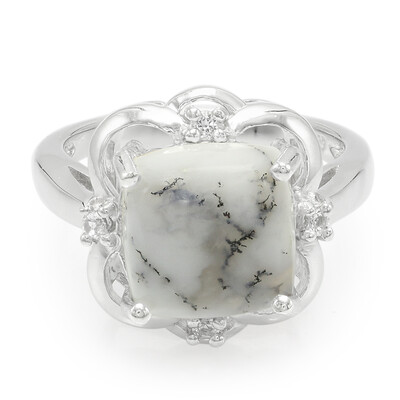Dendriten-Achat-Silberring