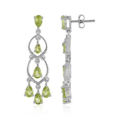 Peridot-Silberohrringe