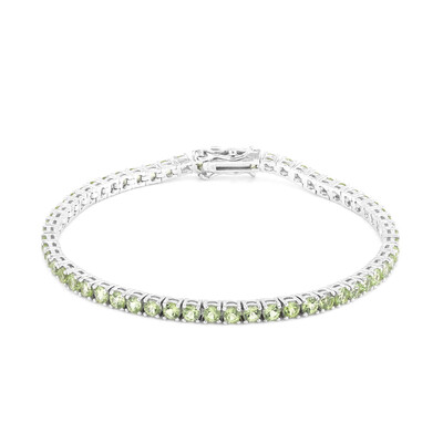 Burmesischer Peridot-Silberarmband