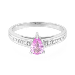 Pinkfarbener Ceylon-Saphir-Silberring