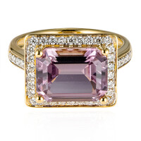 Pinkfarbener Diaspor-Goldring (AMAYANI)