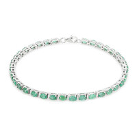 Sambia-Smaragd-Silberarmband