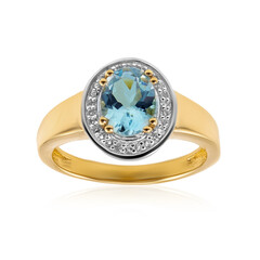 Brasilianischer Aquamarin-Silberring