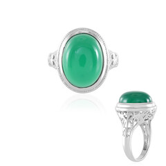 Grüner Onyx-Silberring