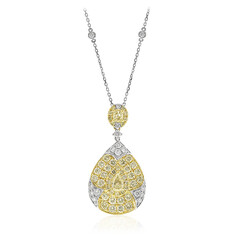Gelber SI2 Diamant-Goldhalskette (CIRARI)