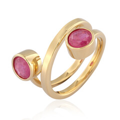 Pinkfarbener Madagaskar-Saphir-Silberring (de Melo)