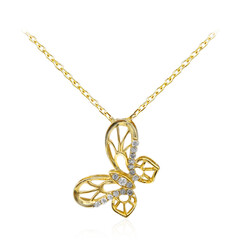 SI2 (H) Brillant-Goldhalskette (Smithsonian)