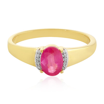 Pinkfarbener Madagaskar-Saphir-Silberring