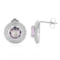 Bolivianischer Amethyst-Silberohrringe