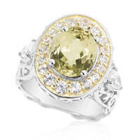 Kanariengelber Kunzit-Silberring (Dallas Prince Designs)