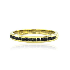 Schwarzer Diamant-Goldring