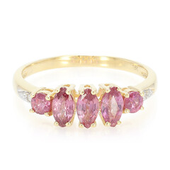 Nicht erhitzter Padparadscha-Saphir-Goldring (AMAYANI)