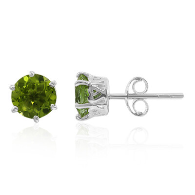 Burmesischer Peridot-Silberohrringe